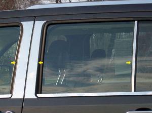 Накладки на стойки дверей стальные 6шт. Luxury FX для Jeep Liberty 2008-2012 